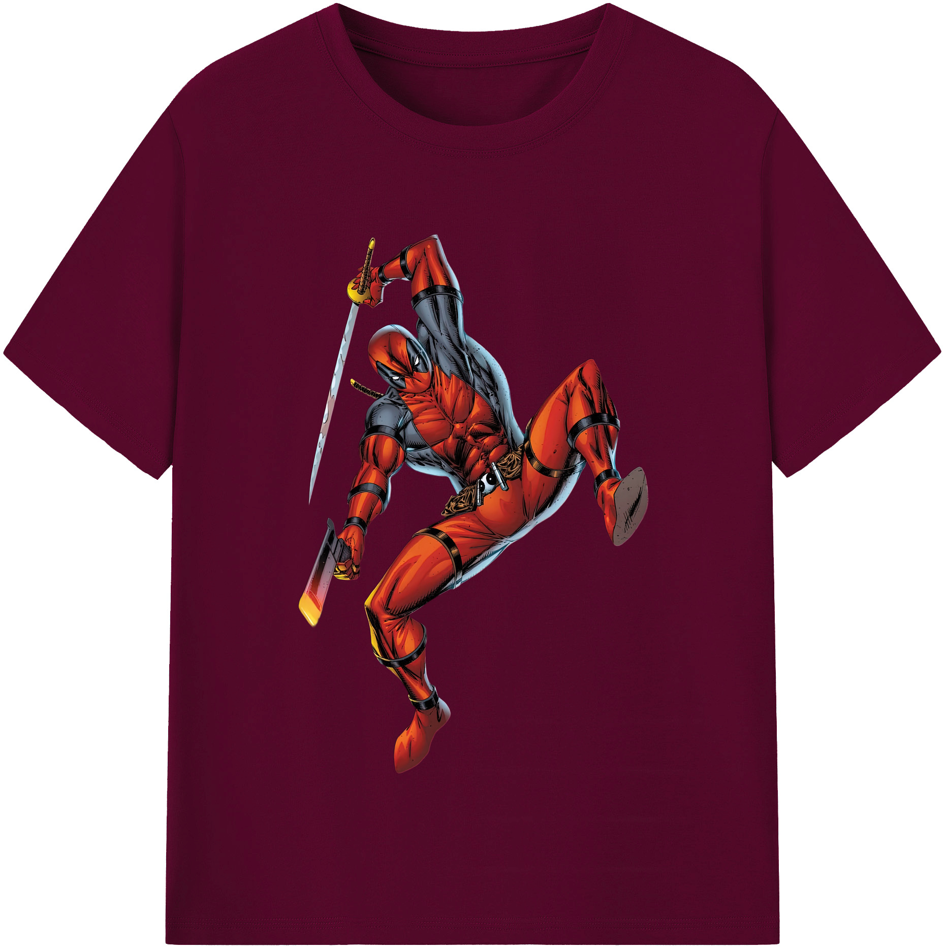 （画像用） Deadpool デッドプール レディースカジュアルプリントTシャツ（綿100％）